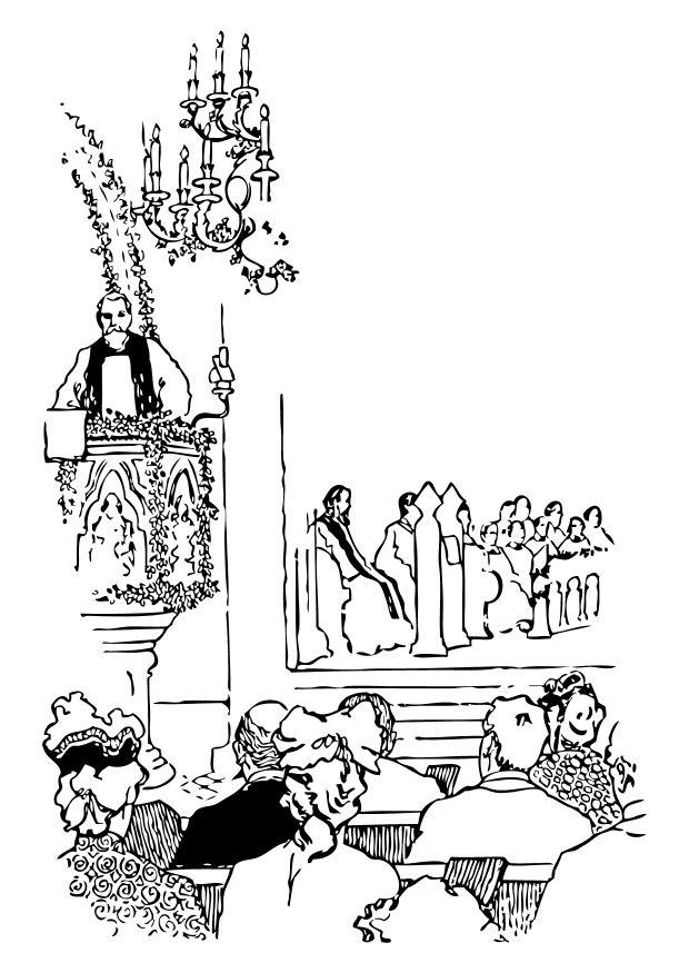predigender priester Malvorlage predigender priester
