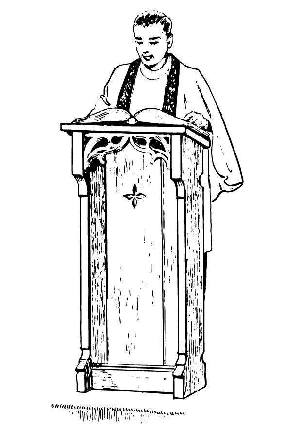 Malvorlage priester auf der kanzel