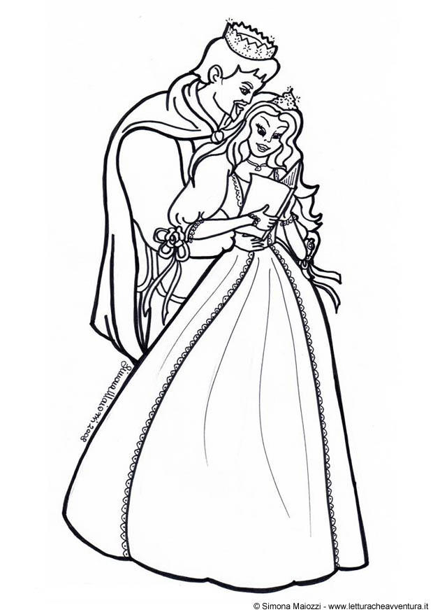 Malvorlage prinz und prinzessin