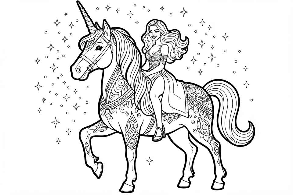 prinzessin auf einem einhorn Malvorlage prinzessin auf einem einhorn