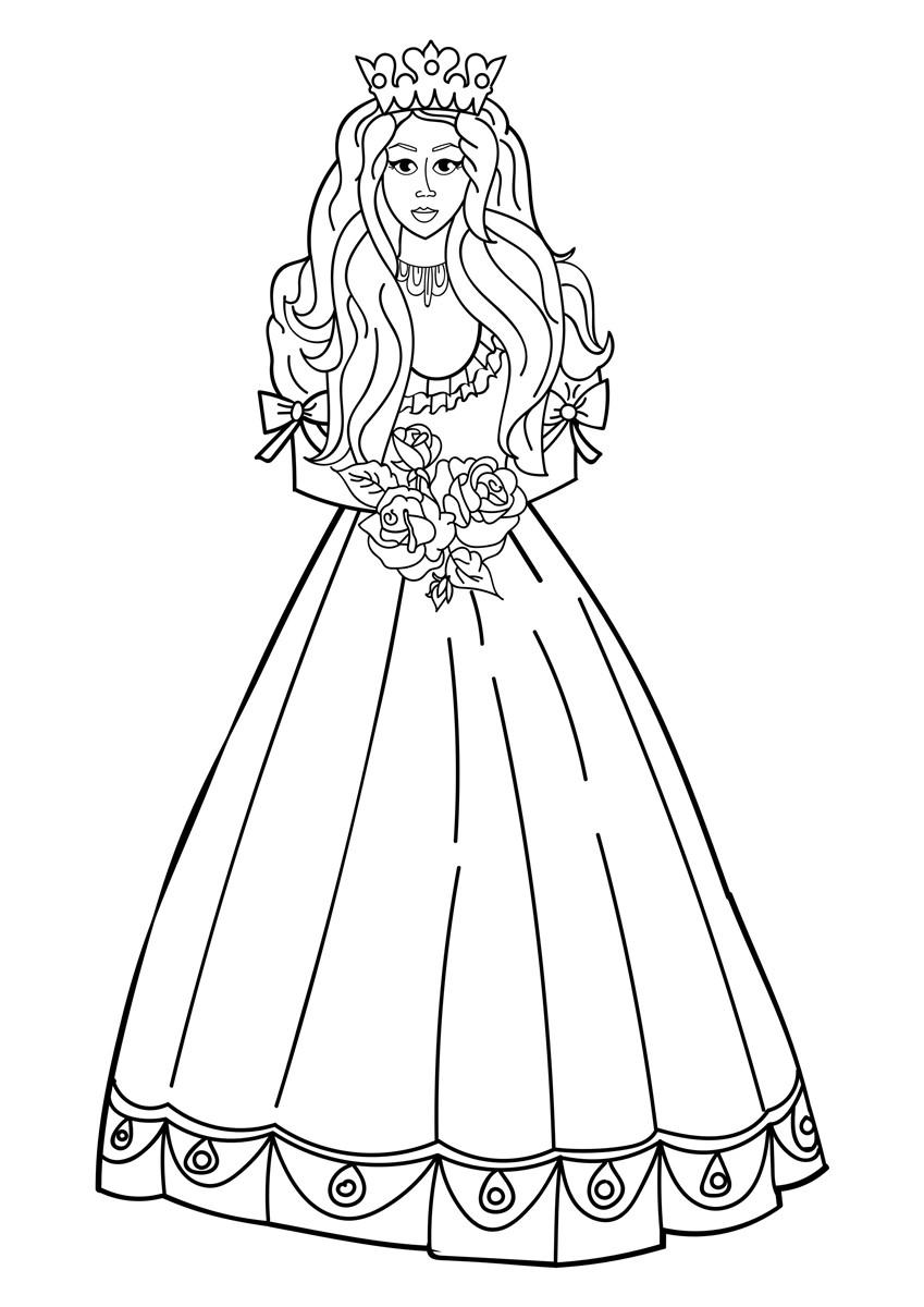 prinzessin mit blumen Malvorlage prinzessin mit blumen