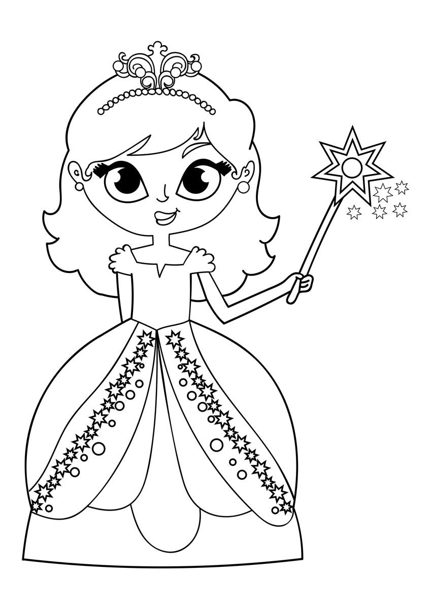 prinzessin mit zauberstab Malvorlage prinzessin mit zauberstab