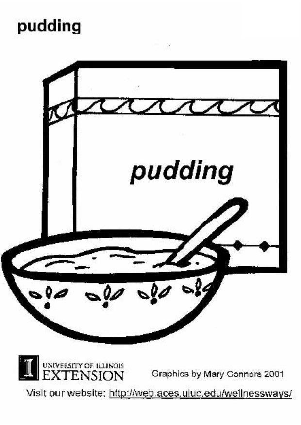 pudding Malvorlage pudding