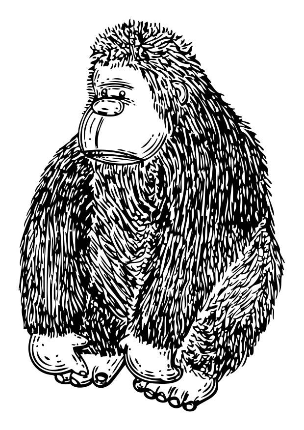 puppe - gorilla Malvorlage puppe - gorilla