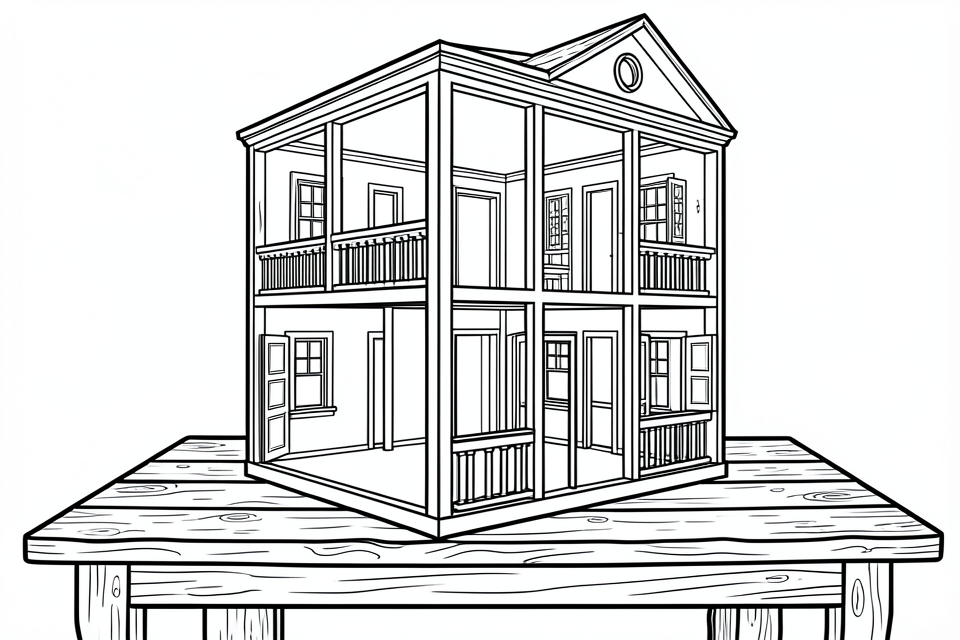 puppenhaus aus holz Malvorlage puppenhaus aus holz