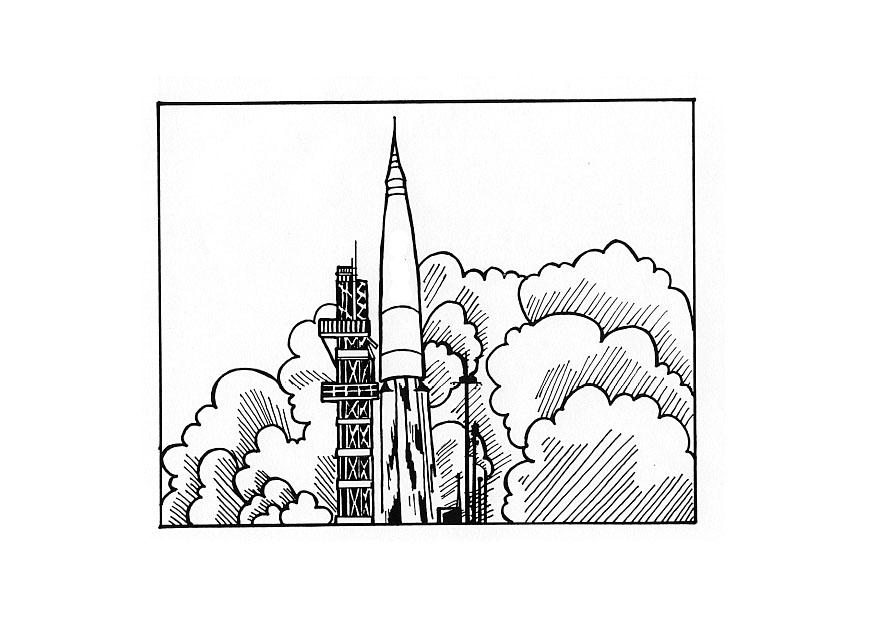 rakete Malvorlage rakete