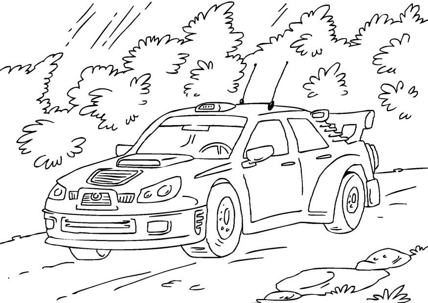 rallyeauto Malvorlage rallyeauto