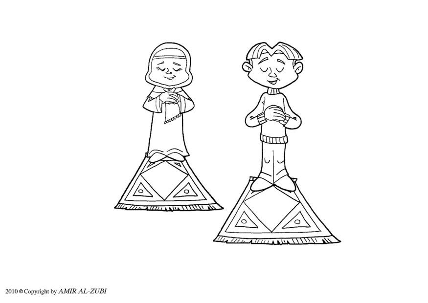 rituelles gebet - salat Malvorlage rituelles gebet - salat