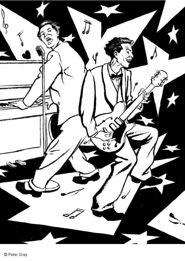 rock and roll Malvorlage rock and roll