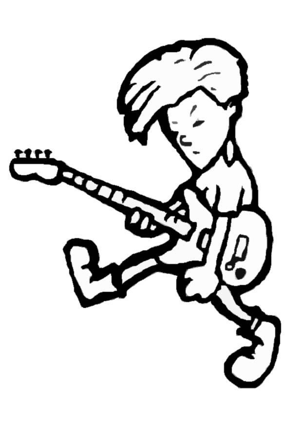 rock kid Malvorlage rock kid