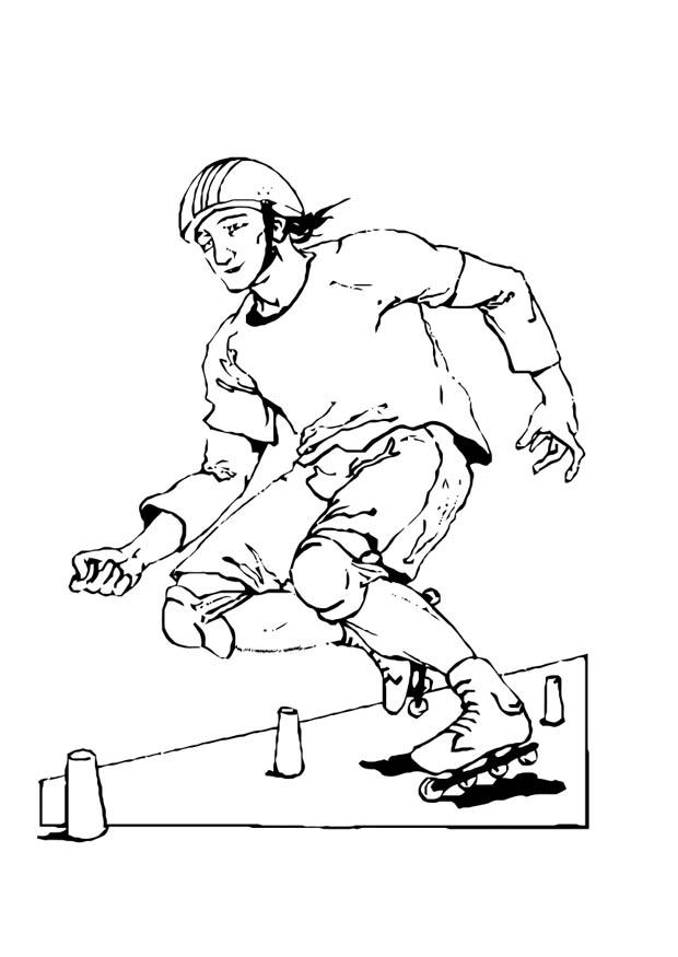 Malvorlage rollerskate