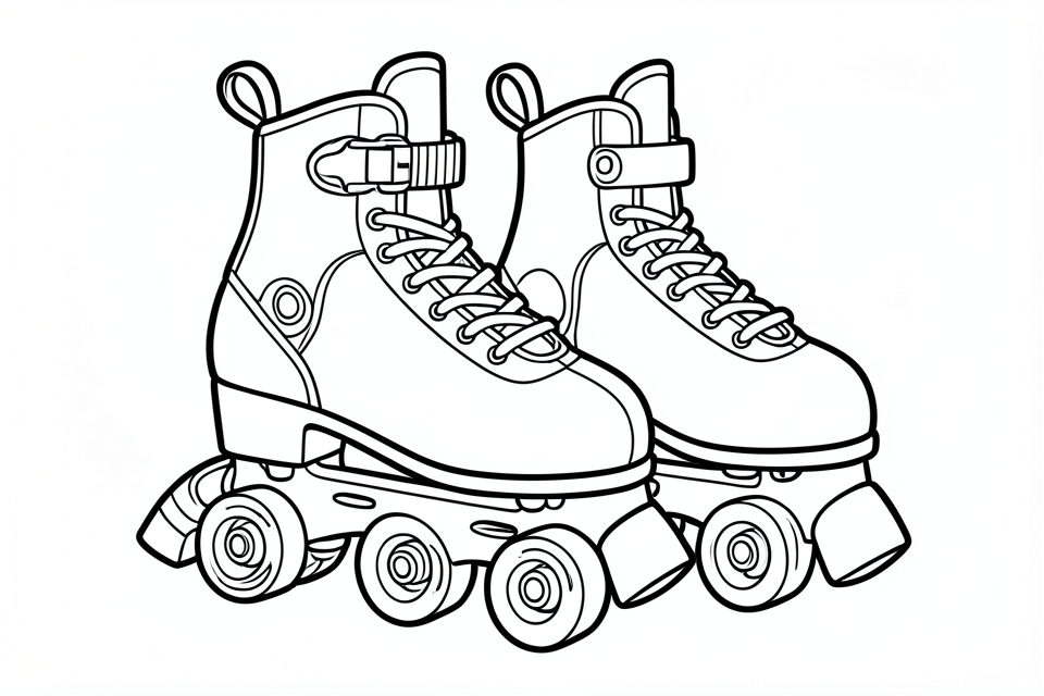 Malvorlage rollschuhe