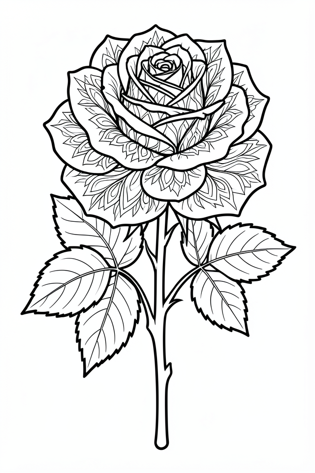 rose Malvorlage rose
