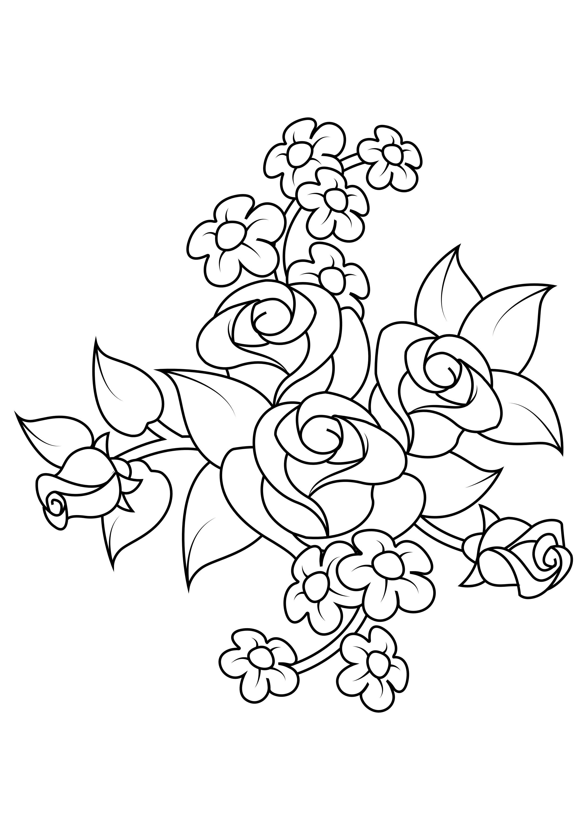 rosenstrauA Malvorlage rosenstrauA