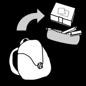 rucksack auspacken Malvorlage rucksack auspacken