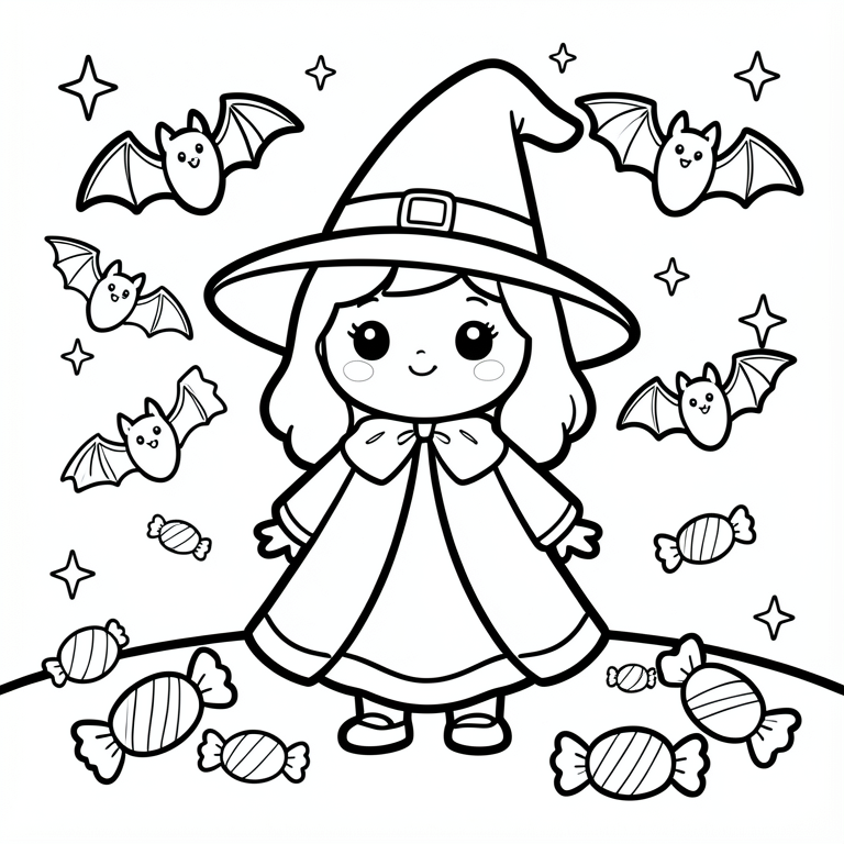 Malvorlage sA¼Ae halloween-hexe