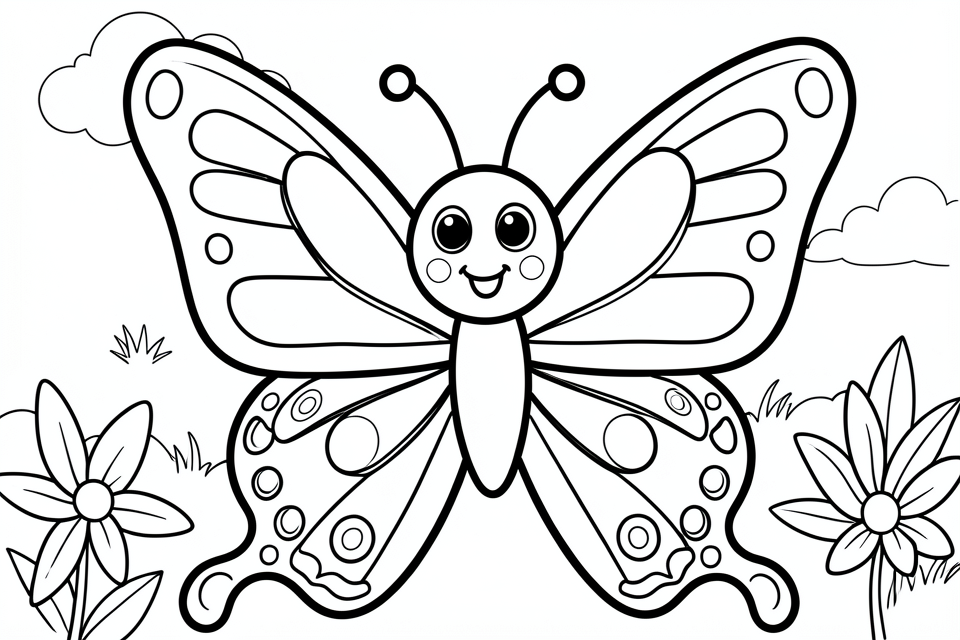 Malvorlage sA¼Aer schmetterling