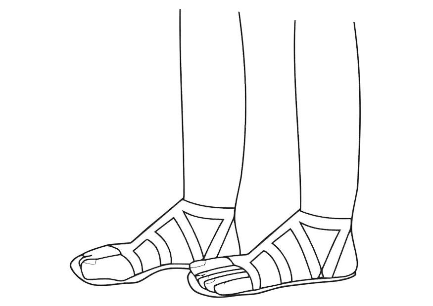 Malvorlage sandalen