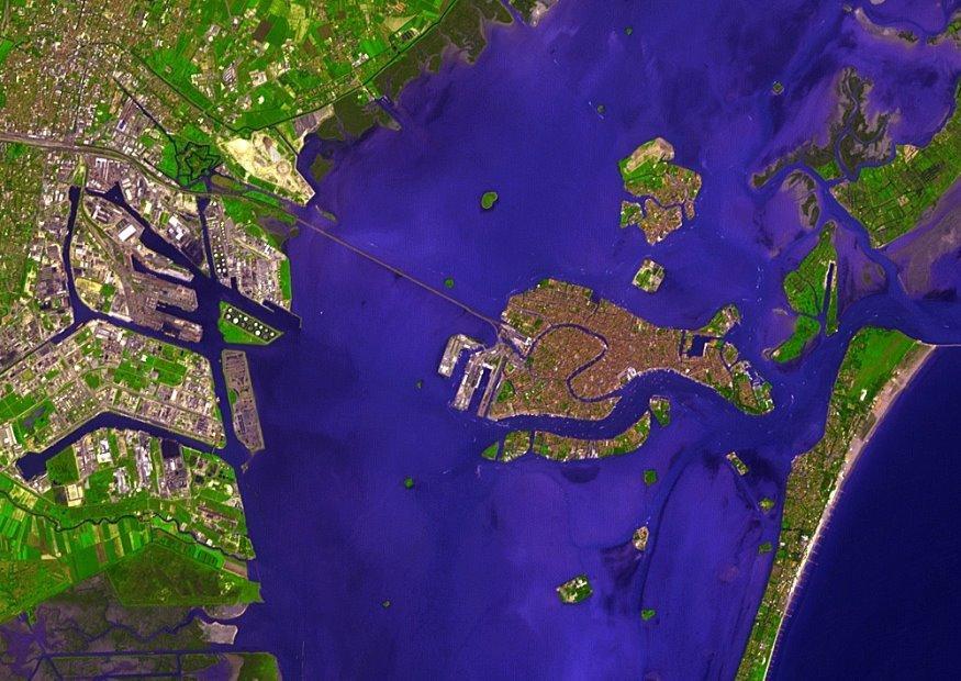 satellitenfoto venedig Foto satellitenfoto venedig