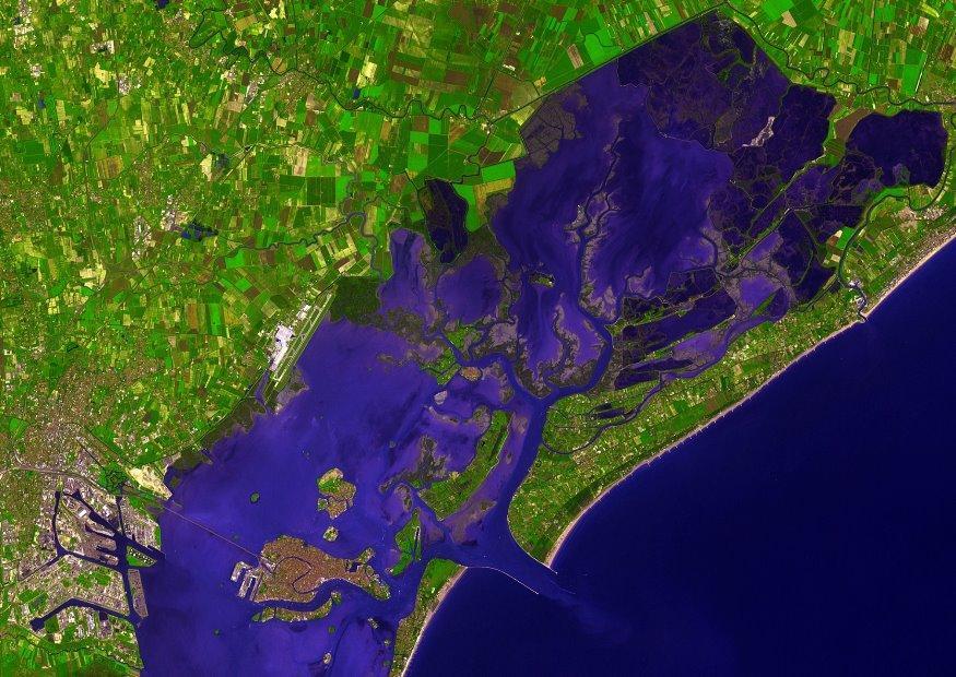 satellitenfoto venedig Foto satellitenfoto venedig