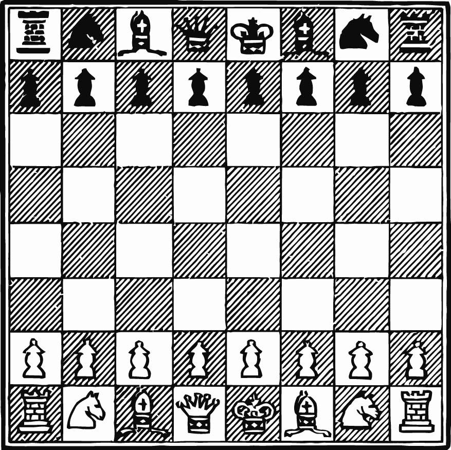 schach spielen Malvorlage schach spielen