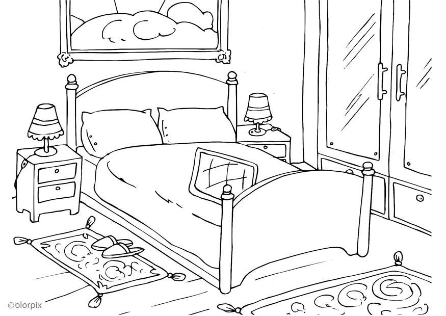 schlafzimmer Malvorlage schlafzimmer