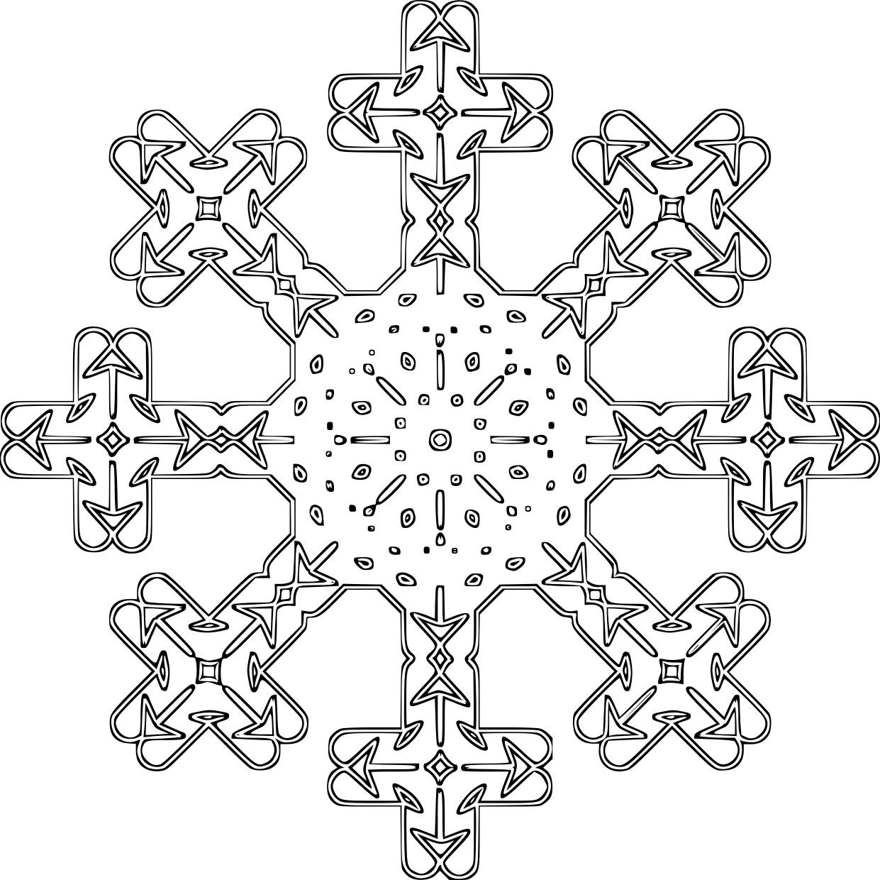 Malvorlage schneeflocke