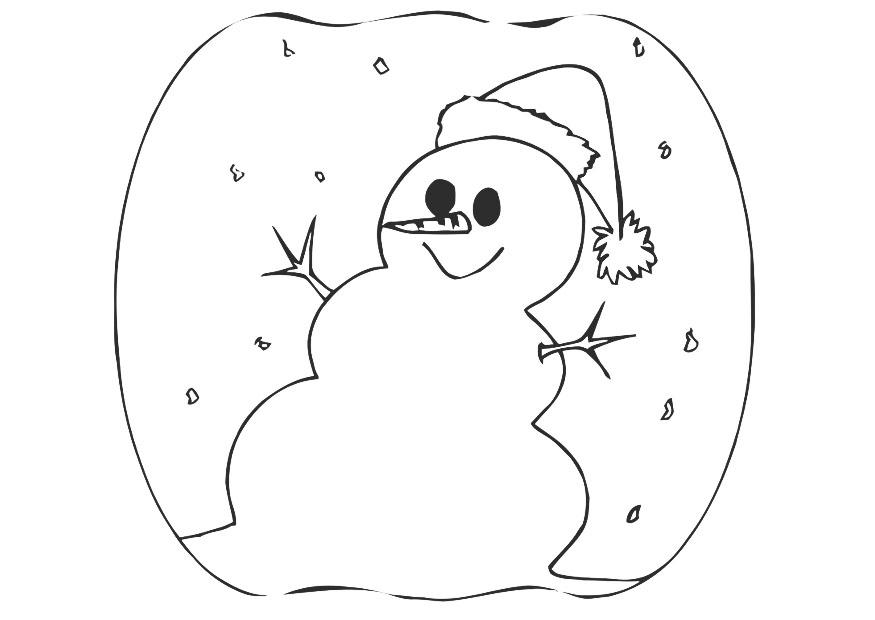 schneemann mit weihnachtsmA¼tze Malvorlage schneemann mit weihnachtsmA¼tze