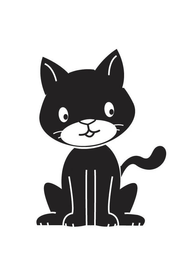 Malvorlage schwarze katze