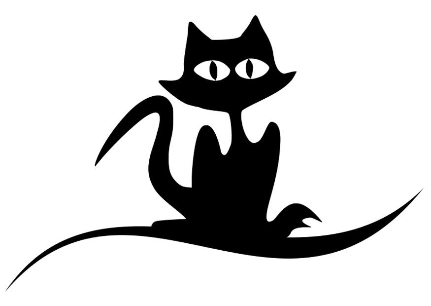 schwarze katze Malvorlage schwarze katze