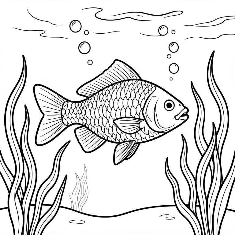 Malvorlage schwimmende fische