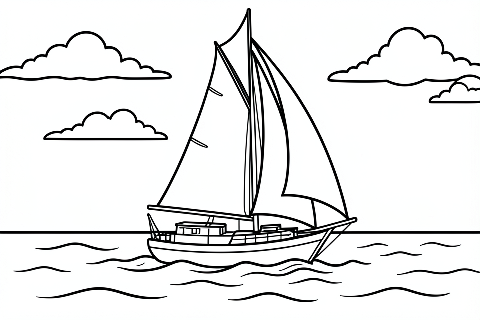 Malvorlage segelboot