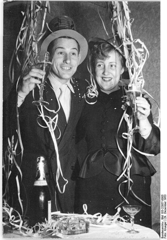 silvesterabend 1953 Foto silvesterabend 1953