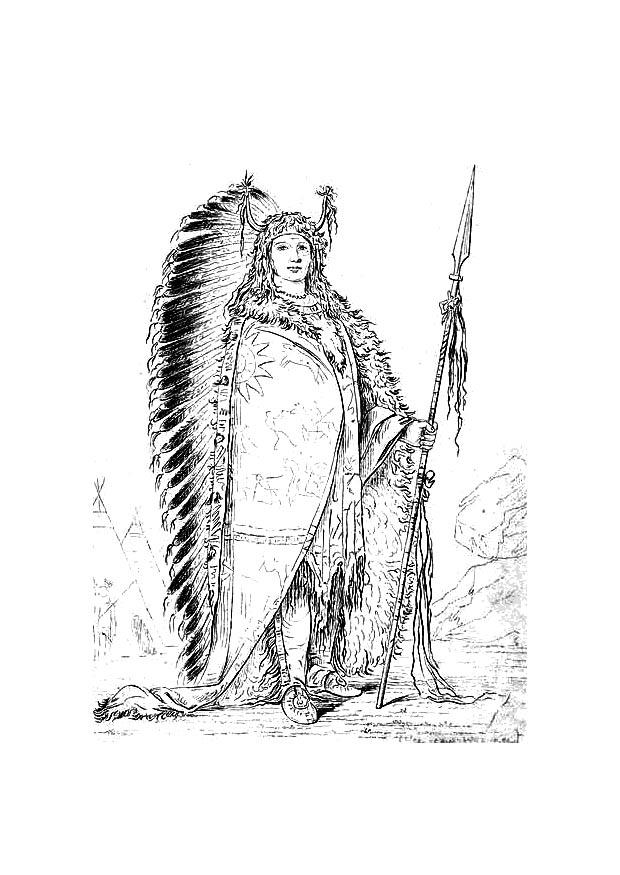 Malvorlage sioux indianer