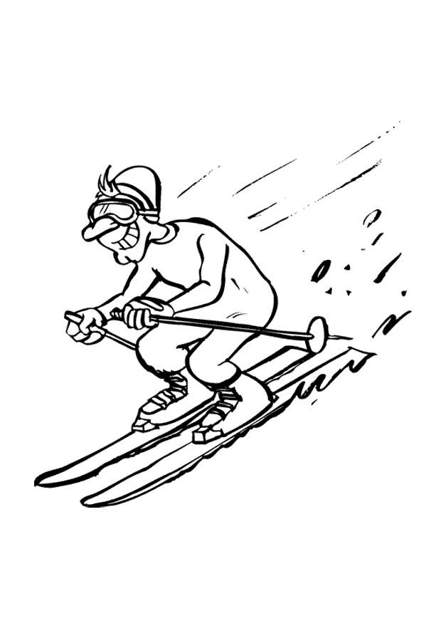 Malvorlage ski fahren