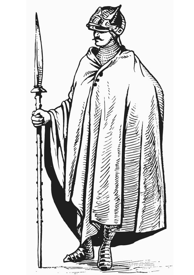 soldat mit mantel Malvorlage soldat mit mantel