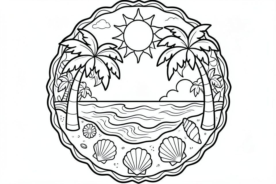 Malvorlage sommermandala