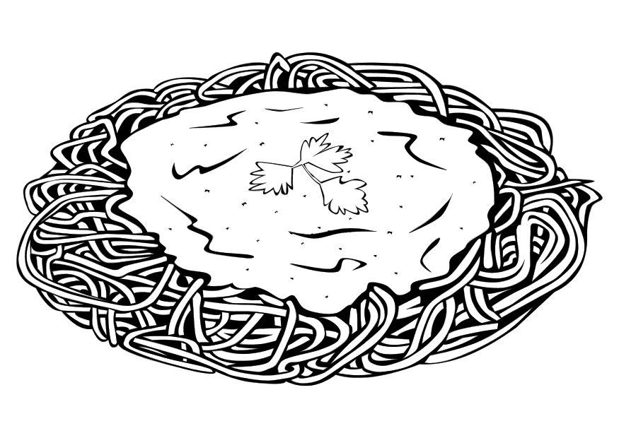 spaghetti Malvorlage spaghetti