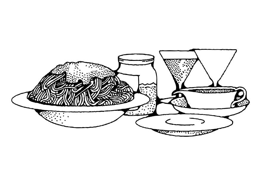spaghetti Malvorlage spaghetti