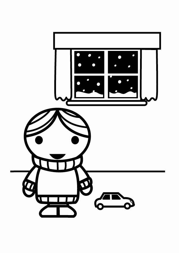 Malvorlage sparsam mit energie umgehen, dicken pullover an im winter