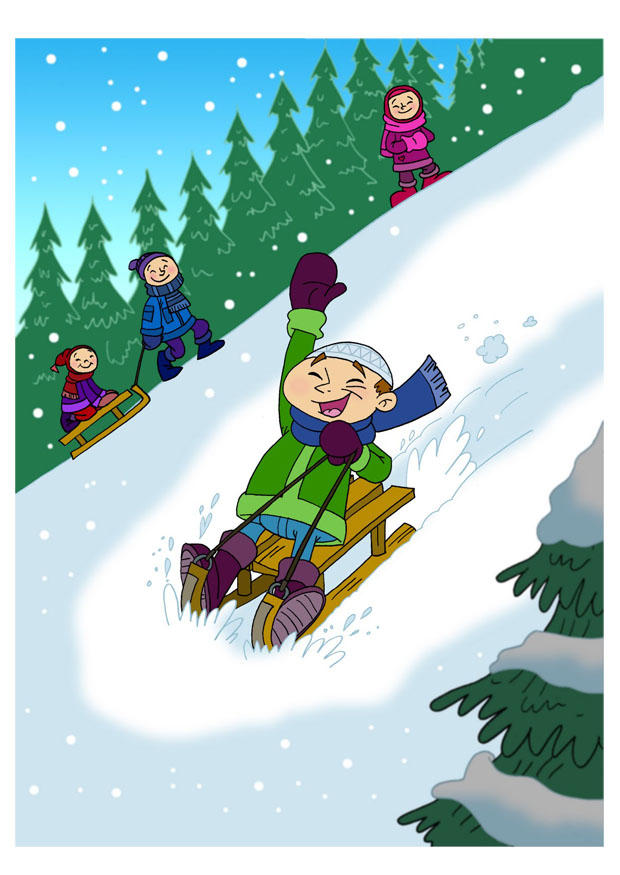 Bild spass im schnee
