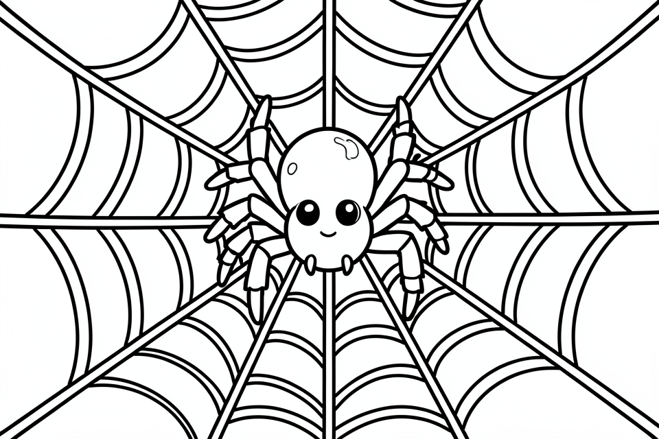 spinne im netz Malvorlage spinne im netz