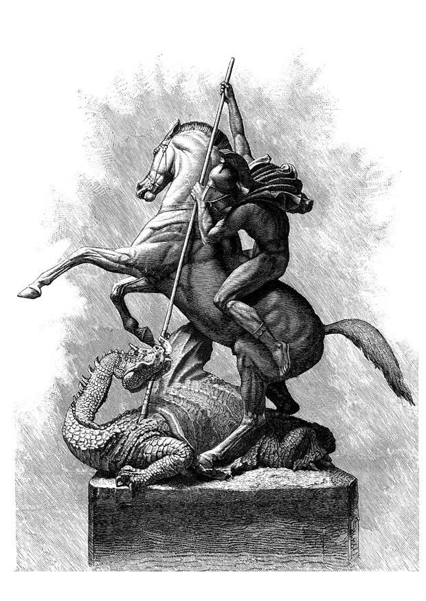 st. george und der drache Malvorlage st. george und der drache