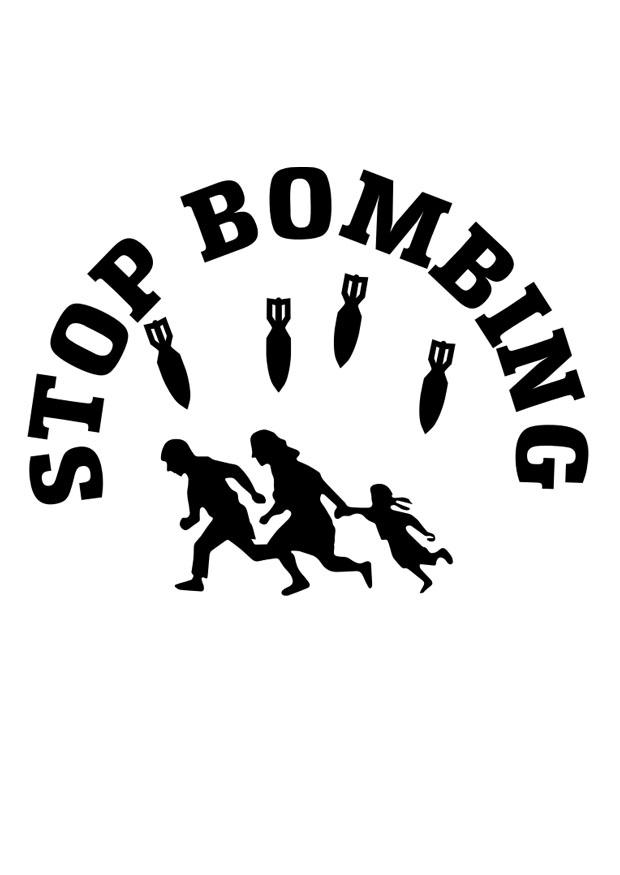 stop bombenangriffe Malvorlage stop bombenangriffe