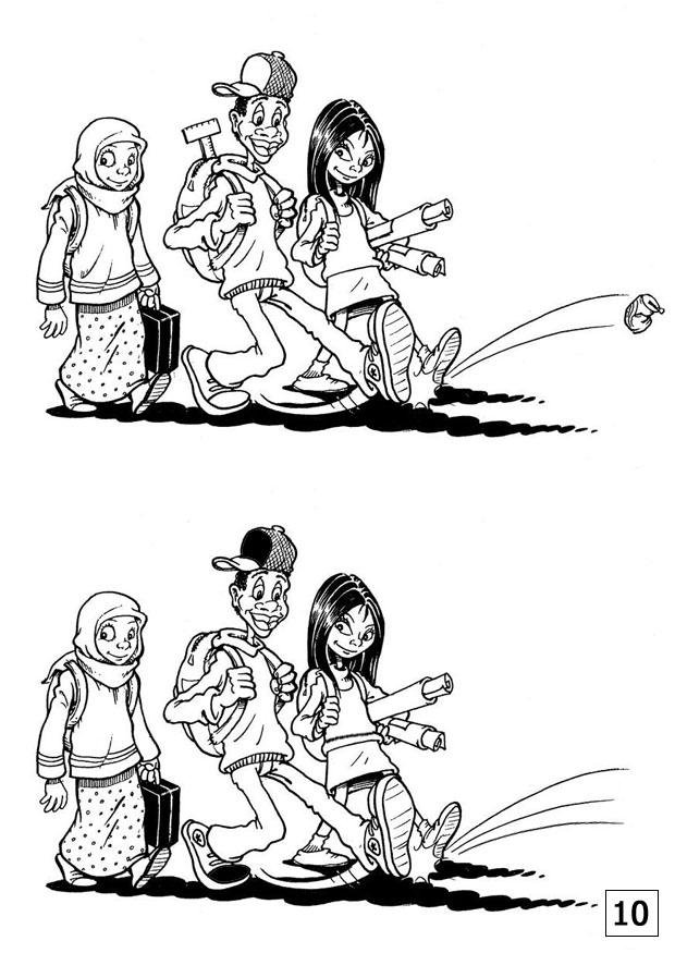 such die unterschiede - freundschaft Malvorlage such die unterschiede - freundschaft