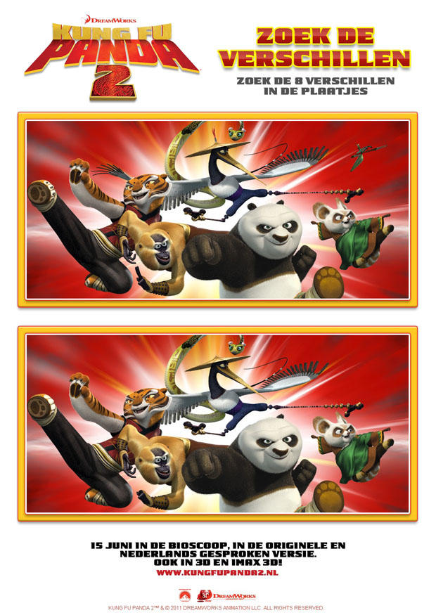suche die unterschiede - kung fu panda 2 Bild suche die unterschiede - kung fu panda 2
