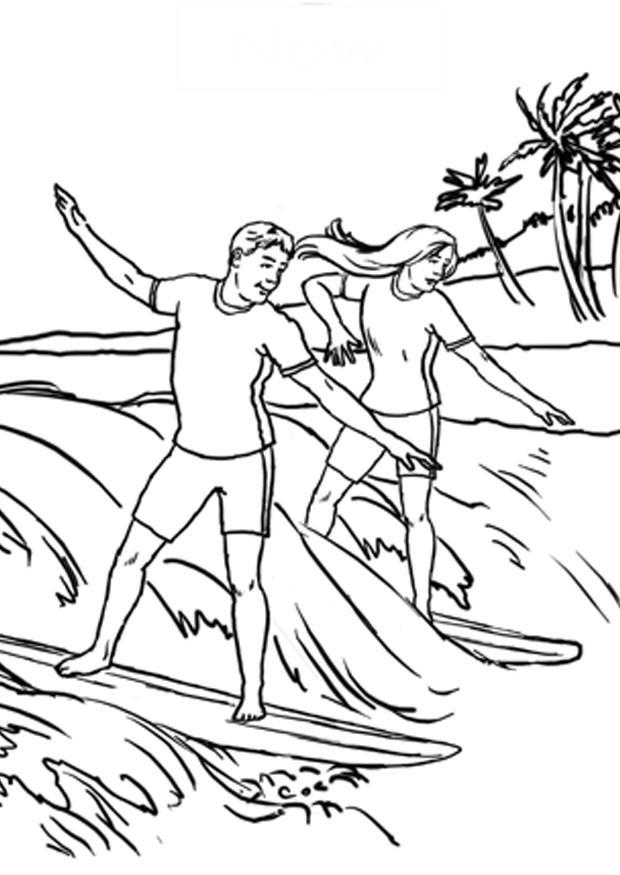 surfen Malvorlage surfen