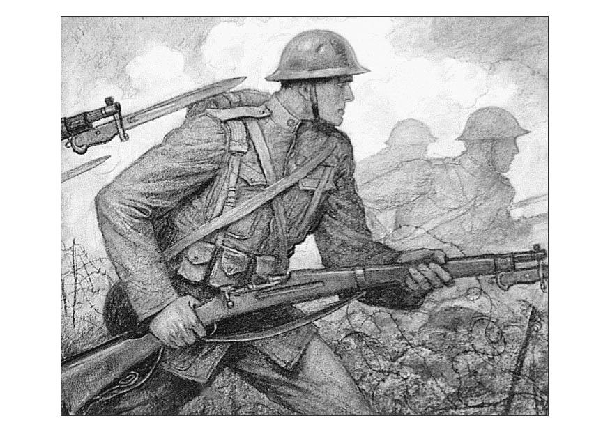 szene erster weltkrieg Malvorlage szene erster weltkrieg