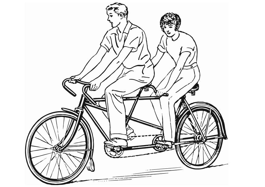tandem Malvorlage tandem
