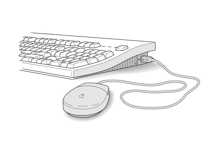 tastatur und maus Malvorlage tastatur und maus